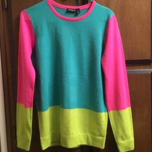 ABS Allen B Schwartz color block thin sweater